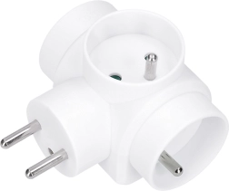 Solight stekkerdoosadapter met 3 stopcontacten, wit