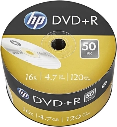 Hp dvd+r 16x 4,7 gb, verpakking 50 st