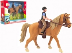 Plastic paard met jockey – ruiterset voor kinderen 15 cm