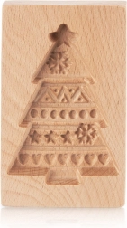 Houten koekjesmal – kerstboom 13 × 8 cm