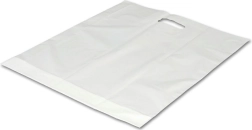 Grote witte plastic tas met uitsparing 54 × 59 cm - 1 stuk