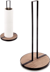 Keukenstandaard voor papieren handdoeken LINE, zwart metaal, 32,5 cm