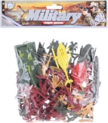 Soldaatjes in zakje – set figuren met tank, helikopter en accessoires