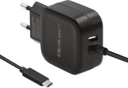 Qoltec oplader 17W met USB en USB Type-C