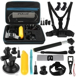 Puluz 20-in-1 accessoireset voor actiecamera’s (compatibel met DJI Osmo Action 5 Pro en GoPro)