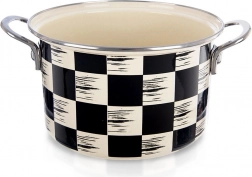 Gemailleerde pan Schaakbord 22 cm, 4 l