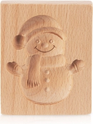 Houten koekjesmal sneeuwpop 11 × 9,5 cm