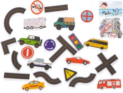 Foam puzzel voor in bad met stadsstijl