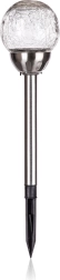 Zonne- tuinlamp met gebarsten glazen bol 10 cm, roestvrij staal, 2 LED