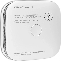 TUYA Wi‑Fi rookmelder met batterij, 85 dB alarm en LED