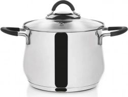 Roestvrijstalen pan met glazen deksel DALIE 18 cm, 3,5 l