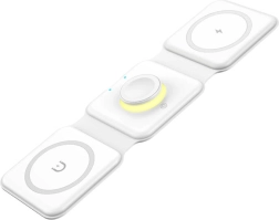 Essager magnetische draadloze oplader 3-in-1 15W wit