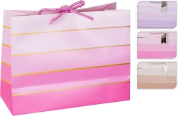 Cadeaupapieren tas 23 × 18 × 10 cm – mix van 3 kleuren