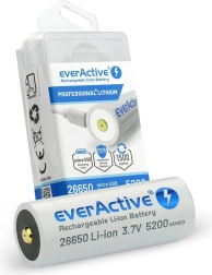 Accu everActive 26650 3,7V Li-ion 5200 mAh met micro-USB