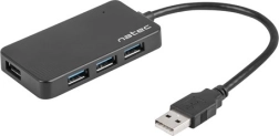 USB-hub Natec Moth 4 poorten USB 3.0 zwart