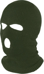 Balaclava met 3 gaten groen