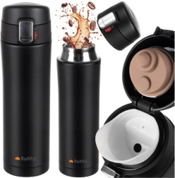 Thermosbeker RUHHY 440 ml met vergrendeling, zwart