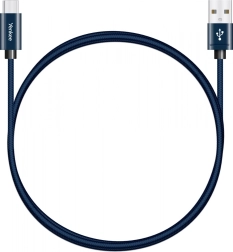 Textiel USB-A 2.0 / USB‑C kabel 2 m – snel opladen 3 A en dataoverdracht 480 Mb/s