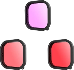 Set waterdichte Telesin-filters voor GoPro Hero 9 / Hero 10 / Hero 11 / Hero 12 (GP-FLT-904)