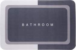 Antislip badkamermat 59 × 39 cm, grijs