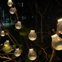 Zonnelicht tuin-slinger STRIPES 10 LED warm wit 3,8 m