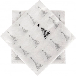 Papieren servetten kerstboom 33 × 33 cm, 3-laags, 20 stuks