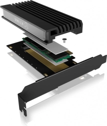 PCIe-adapter met M.2 M‑Key voor NVMe SSD met koellichaam ICY BOX