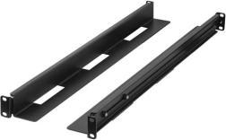 Schuifbare montagegeleiders voor rack 650–1090 mm, 1U, zwart