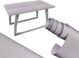 Zelfklevende folie met geborstelde metaalimitatie, grijs 1,52x30 m