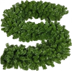 Kerstslinger RUHHY 2,7 m, diameter 29 cm, dicht groen