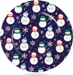 Onderzetter voor borden met sneeuwpoppen 33 cm, donkerblauw