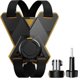 PULUZ magnetische houder voor motorhelm voor sportcamera’s (incl. ACE PRO 2, OSMO ACTION 5 PRO)