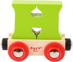 BIGJIGS RAIL wagon voor houten treinbanen – letter H