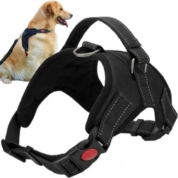 Drukvrije hondenharnas M, zwart