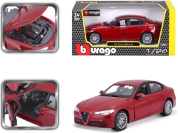 Bburago 1:24 Alfa Romeo Giulia (2016) Metallic rood 18-21080