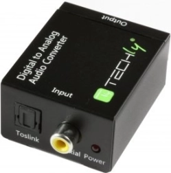 Digitaal‑analoog audioconverter Toslink/coaxiaal naar stereo RCA