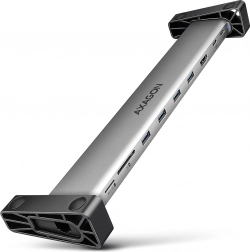 Axagon HMC-10HLS USB-C hub 9-in-1 met HDMI 4K/60 Hz, GLAN, kaartlezer en PD 100 W