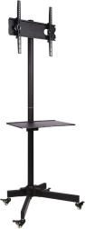 Mobiele standaard voor LCD/LED 23-55 inch met plank, zwart