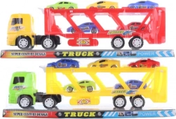 Frictietransporter voor auto’s met 5 autootjes, kunststof