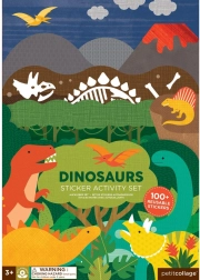 Petit Collage herbruikbare stickers – dinosaurus-scène