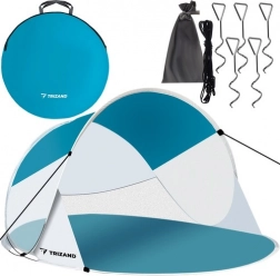 Zelfuitklappende strandtent POP-UP TRIZAND 190 × 120 × 90 cm met muggengaas