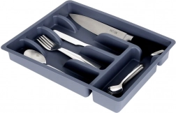 Grijze besteklade-organizer 36 × 25,5 cm