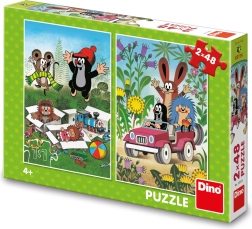 Dino puzzel Molletje – vrolijke avonturen 2×48 stukjes