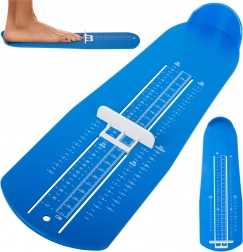 Blauwe schoenmaatmeter