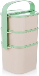 Kunststof driedelige etensdrager 2 l + 2× 1,15 l