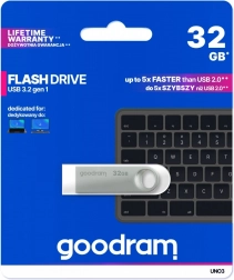 USB-flashstation UNO3 32GB USB 3.2 Gen1 zilver