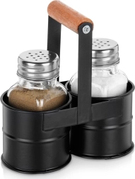 Set zout- en pepervaatjes met houder, 3-delig