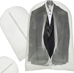 Beschermhoes voor kleding 60 × 100 cm met ritssluiting – Transparant 60×120