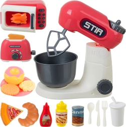 Kinderspeelkeuken set ISO TRADE 26 delen – mixer, broodrooster en magnetron