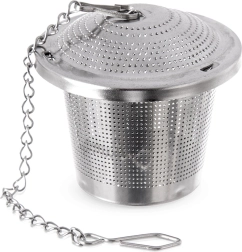 RVS theefilter met kettinkje 4,5 cm